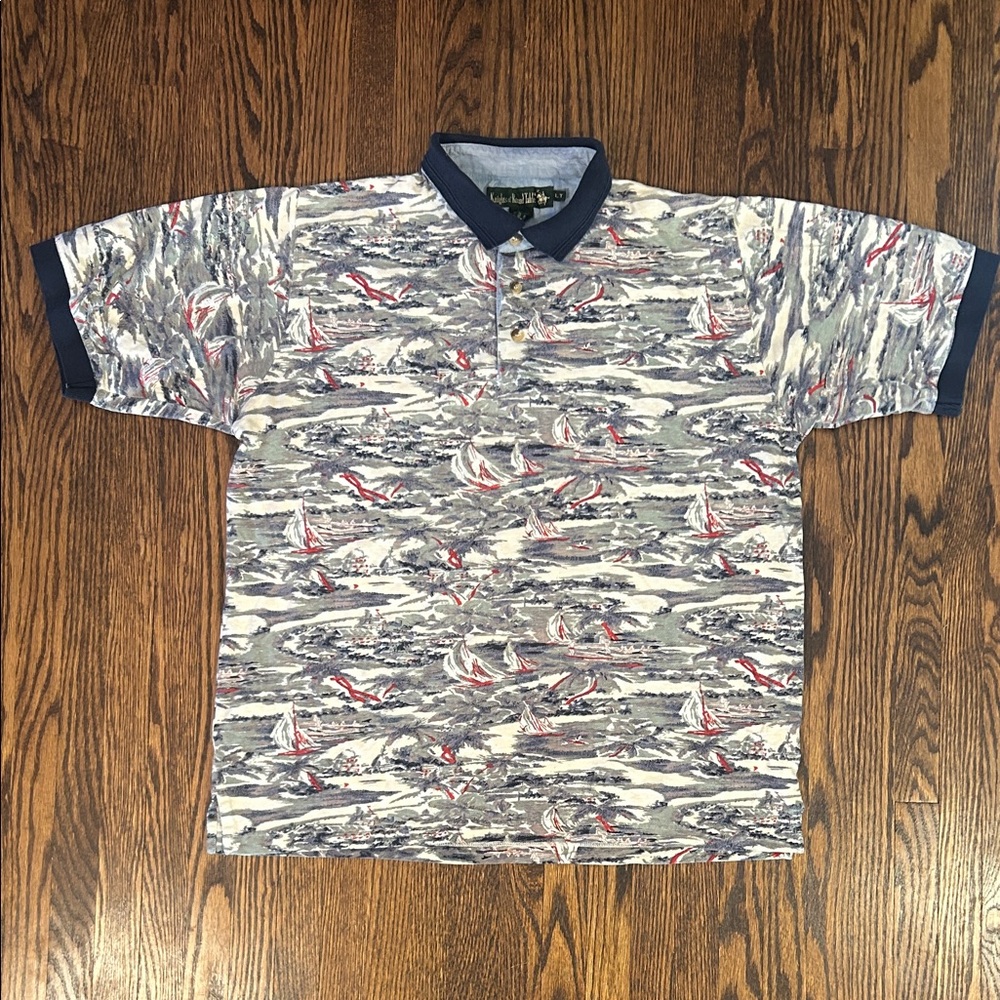 Vintage 90s Knights of the Round Table Sailing Polo